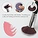 Qivange Makeup Brushes Synthetic Powder Foundation Eyeshadow Lip Kabuki Brush Set with Pouch