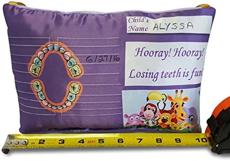 Girls Plush Tooth Fairy Aromatherapy Pillow 10" X 7" ("Diary" Child's Name and Date of each Tooth Lost Directly Onto Pillow)