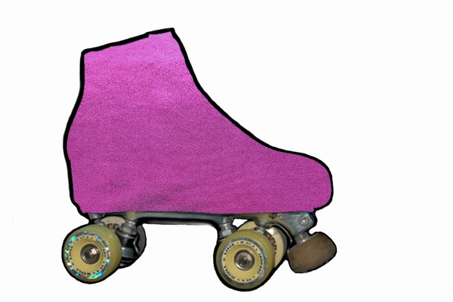 SILVYE Special Shiny and Metallic Skate Covers for FIGURE Skating (HOLOGRAPH Mystique Bubblegum Pink, Size M)