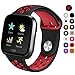 DEKER Sport Bands Compatible for Fitbit Versa Bands Women Men, Breathable Soft Fitness Sport Silicone Strap Replacement Accessories Wristbands for Fitbit Versa Smart Watch
