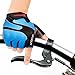 BOODUN Cycling Gloves with Shock-absorbing Foam Pad Breathable Half Finger Bicycle Riding Gloves Bike Gloves B-001, Blue, Medium