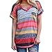 SmallDragon Women's V-neck Summer Casual Short Sleeve Top Tee Blouse T-shirt