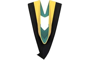 Cappe Diem Master Graduation Deluxe Hood (Nursing, Social Work, Theology, MBA, M.Ed, M.Sc.) Apricot Salmon Peacock