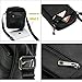 Small Genuine Leather Cross Body Messenger Bags Satchel Shoulder Bag for Men Black