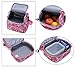 MIER Double Decker Insulated Lunch Box Pink Soft Cooler Bag Thermal Lunch Tote with Shoulder Strap (Pink Star)