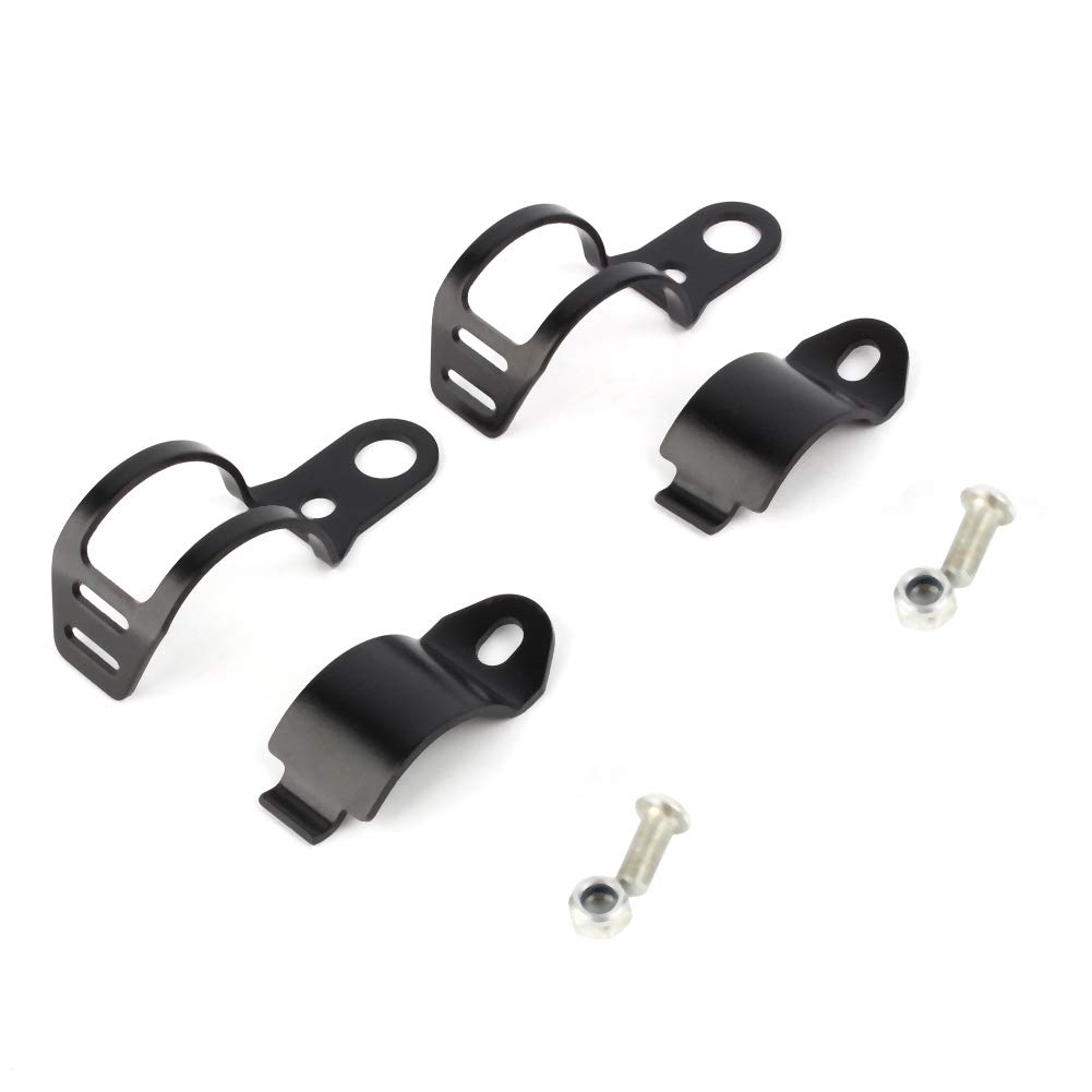 EVGATSAUTO Universal Motorcycle Turn Signal Bracket 30-43mm Front Fork Mount Adjustable Blinker Relocation Clamps Black HNH Brackets for Motorcycle Accessories