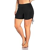 Holipick Women's Plus Size Swim Shorts High Waisted Bathing Suit Bottoms Sporty Tummy Control Swimsuit Shorts