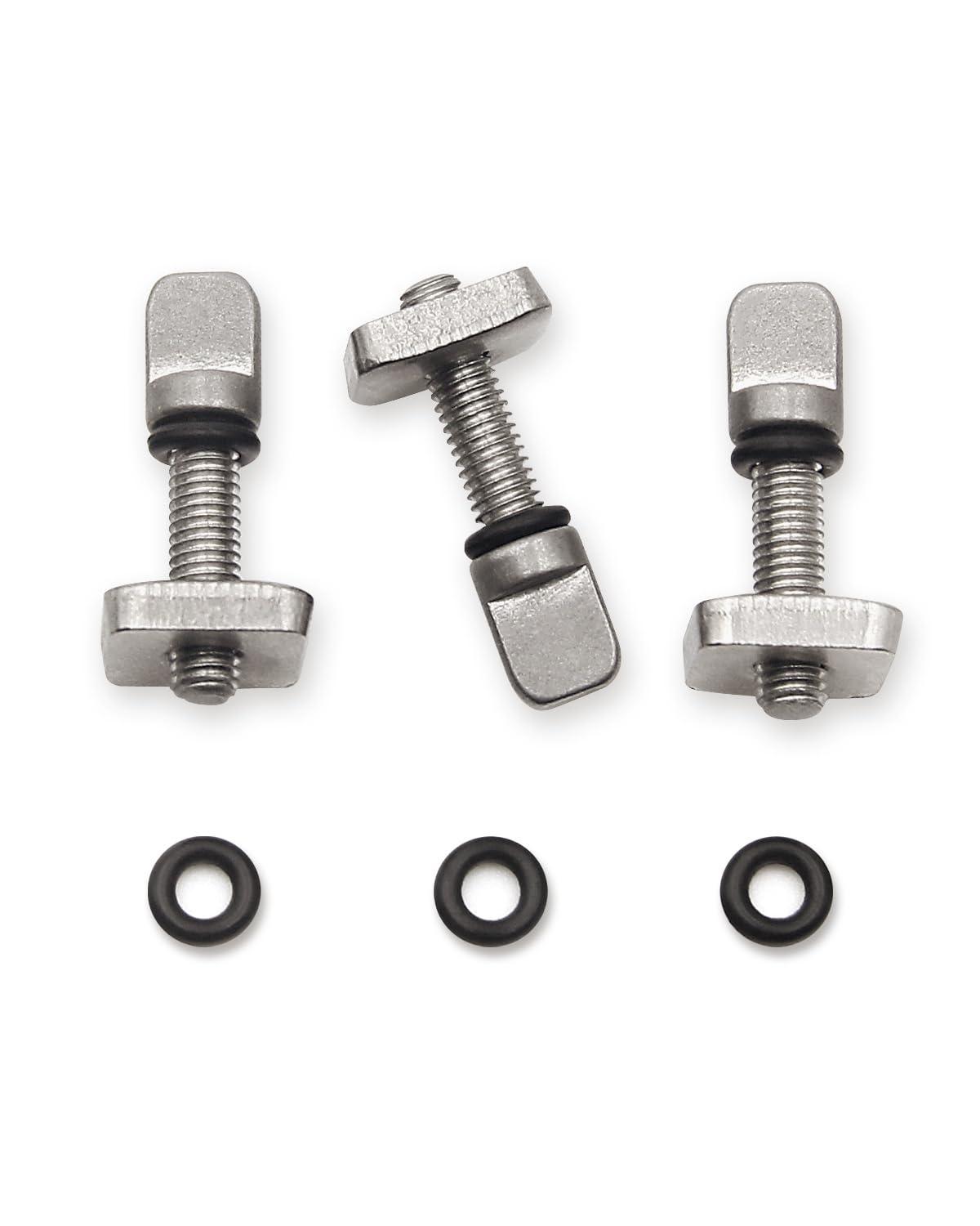 Abahub SUP Paddle Board Fin Screws 3 or 6 Pack - 316 Stainless Steel Replacement Fins Box Screw and Plate with Extra O Rings for SUP Inflatable Stand Up Paddleboard Surfboard Longboard