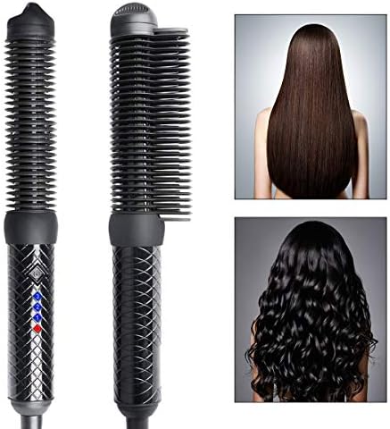 2 in 1 Hair Curler&Straightener Iron Comb Hair Styling Tools Travel Curler Iron