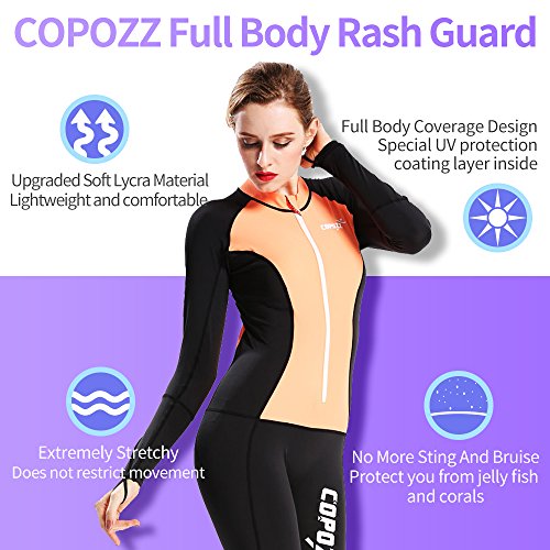 COPOZZ Diving Skin, Men Women Youth Thin Wetsuit Rash Guard Full Body