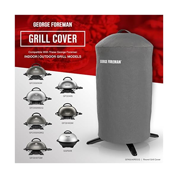 George-Foreman-GFA0240RDCG-Round-Grill-Cover-Gray