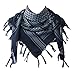 Explore Land Cotton Shemagh Keffiyeh Tactical Desert Scarf Neck Head Wrap with Tassel for Men Women (Blue, one size)