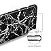 iPhone 7 Plus Case, marble iphone 7 plus case, GMYLE [Black Marble] Slim Glossy Hard Cover Case - Ultra Low Profile