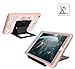 iPad case 9.7 2017 and 2018,PIXIU Heavy Duty Shockproof Full Body 3 Layer Defender Rubber Protective case Cover for iPad 5th Generation A1822 A1823 andiPad 6th A1893 A1954 FlowerRose Gold