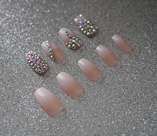 EDA LUXURY BEAUTY NATURAL NUDE PINK OMBRE WHITE FRENCH 3D GLAMOROUS JEWEL DESIGN Press On Gel Glitter Artificial Tips Acrylic False Nails Extra Long Ballerina Coffin Square Super Fashion Fake Nails 4 EDA LUXURY BEAUTY NATURAL NUDE PINK OMBRE WHITE FRENCH 3D GLAMOROUS JEWEL DESIGN Press On Gel Glitter Artificial Tips Acrylic False Nails Extra Long Ballerina Coffin Square Super Fashion Fake Nails