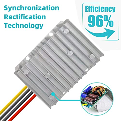 DC 36V/48V Step Down to 12V 30A 360W Converter Regulator Power Supply Module Buck Transformer, Waterproof Voltage Reducer for Golf Cart, forklifts Car