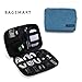 BAGSMART Small Travel Cord Organizer Bag for Tech Essentials, Cable Organizer for Phone, SD Card, Blue