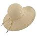 LETHMIK Summer Beach Straw Hat Womens Wide Brim Floppy Packable Sun Hat Beige
