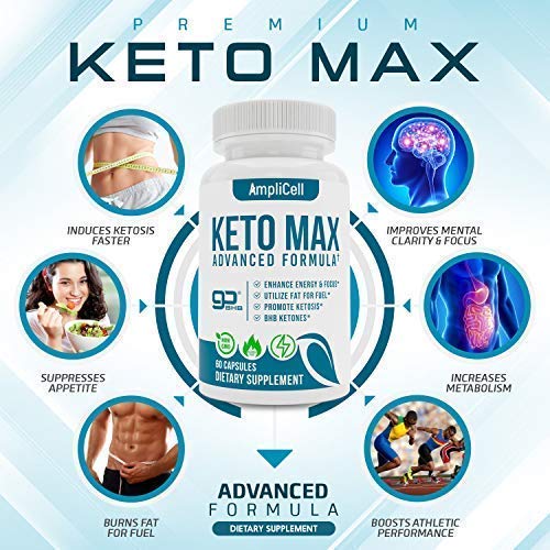 Premium Keto Diet Pills - Utilize Fat for Energy with Ketosis - Boost Energy & Focus, Support Metabolism, Manage Cravings - Keto BHB Supplement for Women and Men - 30 Day Supply