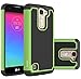 LG K7 Case, LG Tribute 5 Case, LG Treasure Cover Accessories - OEAGO Shock-Absorption Dual Layer Defender Protective Case Cover For LG K7 / LG Tribute 5 / LG Treasure LTE - Green