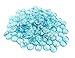 KIBOW 10-Pound Pack Fire Glass Beads Fire Glass Drops for Gas Fire Pit, 3/4 Inch-Pacific Blue