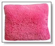 Light Pink Throw Pillows Shaggy Square Pillow