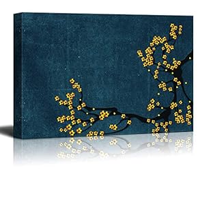 Canvas Wall Art Gorgeous Vintage Flower Pictures Home Wall Decorations for Bedroom Living Room Paintings Canvas Prints Framed - 12x18 inches