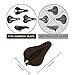 LuxoBike Gel Bike Seat Cover Padded Bicycle Seat Covers for Men - Comfort Extra Soft Padded Gel Bicycle Seat Pad - Spin Bike Seat Cushion Pads - Cycling, Spinning Class, Exercise Bike Stationary Cycle