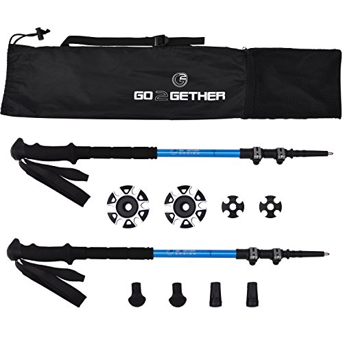 Go2gether -Expedition- Trekking Poles Telescopic Aircraft Alloy (Pack of 2 poles)