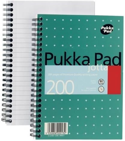 Pukka PadJotta Notebook Wirebound Perforated Ruled 80gsm 200pp A5 Metallic Ref JM021 [Pack 3]