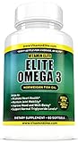 Vitamin Elite Omega 3 Norwegian Fish Oil High-Potency 800 EPA/400 DHA Supplement, 60 Softgels