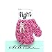 Pink Ribbon Fighting Boxing Gloves Breast Cancer Awareness Brooch Pin Charm Pink Rhinestones Jewelry