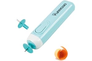 YURROAD Electric Slotted Tool Electric Quilling Pen Automated Paper Volume Curling Pen for Paper Rolling Crafts