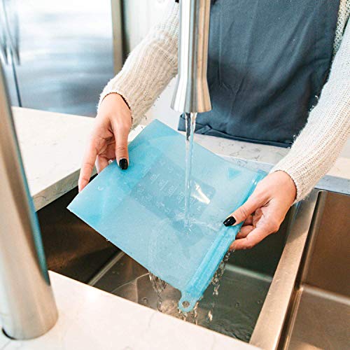 Reusable Food Storage Bags (7 Pieces), Dishwasher Safe & Microwave Safe