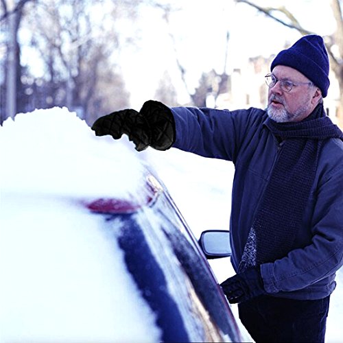 Ice Scraper Mitt Snow Brushes Snow Scrapers for Car Warm Snow Gloves Waterproof Snow Shovel Auto Snow Brush Auto Ice Scraper Scratch Free Auto Snow Removal Shovel Glove Black