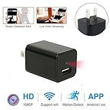 Mini Wifi Charger Spy Camera, FRCAMI 1080P HD Hidden Cameras USB Wall Charger Adapter Cam
