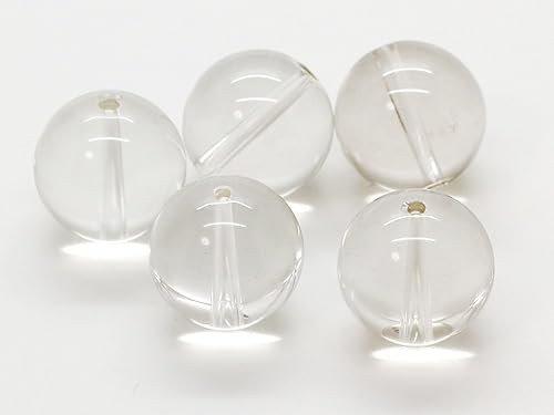 Amazon 石輝 バラ売り5玉 天然水晶14ｍｍ玉パワーストーン 作成用ゴム1ｍ 通しワイヤー ブレスレットの作り方説明書付き T002 ブレスレット 通販