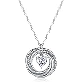 EFVISD 21st 30th 40th 50th 60th 70th 80th 90th 100th Birthday Gifts for Women, Silver Necklace Jewelry for Mom Daughter Nana Friend Sister Wife