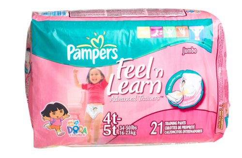 Pampers feel 'n learn training pants - girls 4t/5t (037000039471)