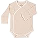 Niteo Baby Organic Cotton Kimono Onesie Bodysuit Long Sleeve with Side Snaps
