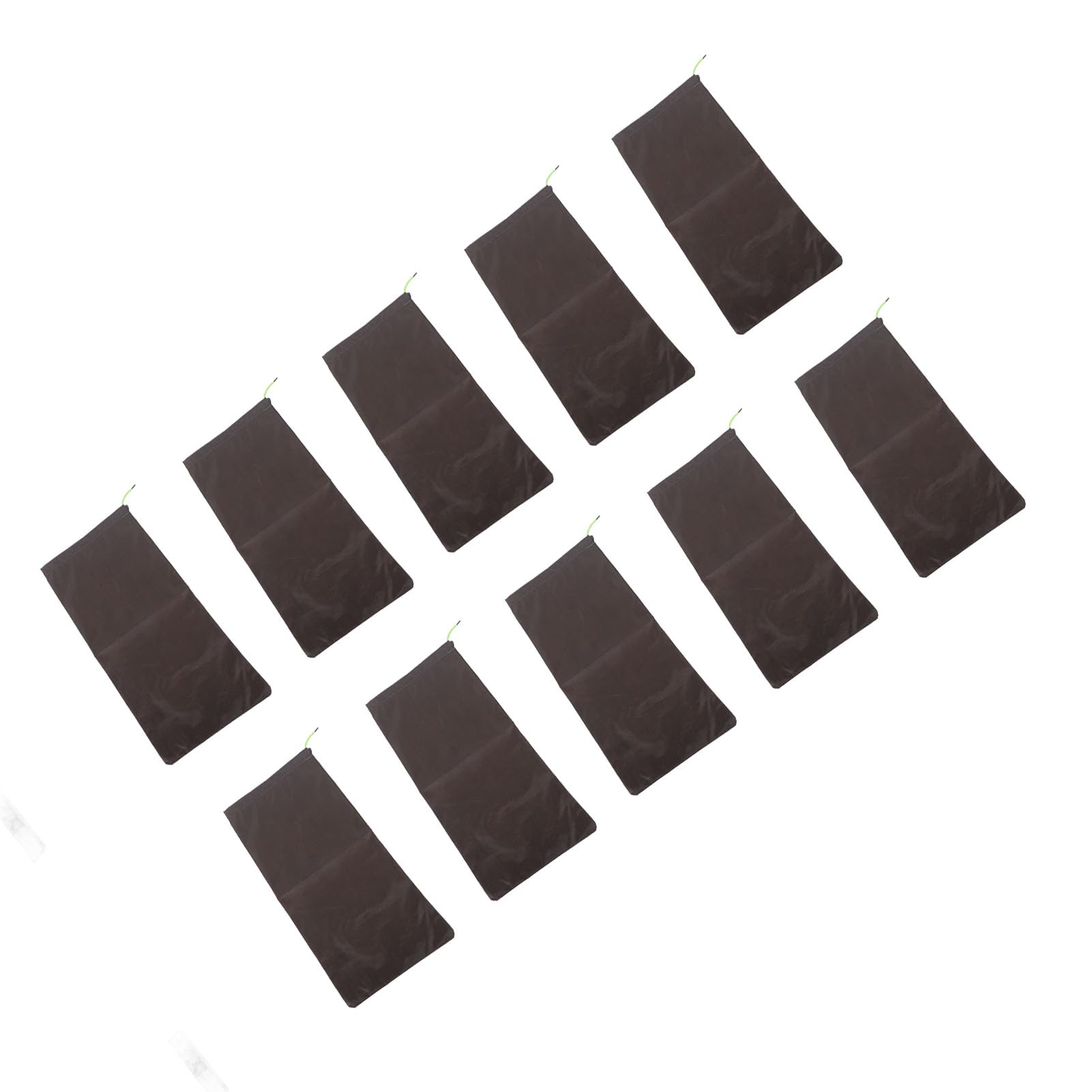 Zerodis Sandless Sand Bags, Drawstring Flood Water Barriers, 10PCS Polyester 9.8x19.7in Dam Bag for Basement Garage, Anti Flood with Waterproof Lining (Coffee)