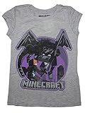 Minecraft Alex vs Ender Dragon Girls Shirt 6-16