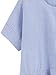 SheIn Women's Loose Ruffle Hem Peplum Short Sleeve Blouse Top One-Size Blue