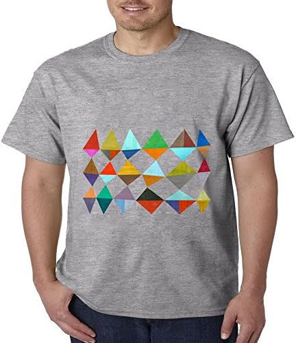 FeelingSmart ArtGeometrictriangle Crewneck Short Sleeve mens T-shirt Size XXXXL