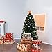 UNOMOR 4FT Christmas Tree with Multi-Color and Tree Star-Evergreen Pine Tree