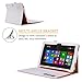 Asus Transformer Mini T102HA Case-Premium PU with Hand Strap, Card Slots,Ultra Slim Magnetic Smart Cover Case for ASUS 10.1” Transformer Mini T102HA-D4 -GR 2 in 1 Touchscreen Laptop (white)