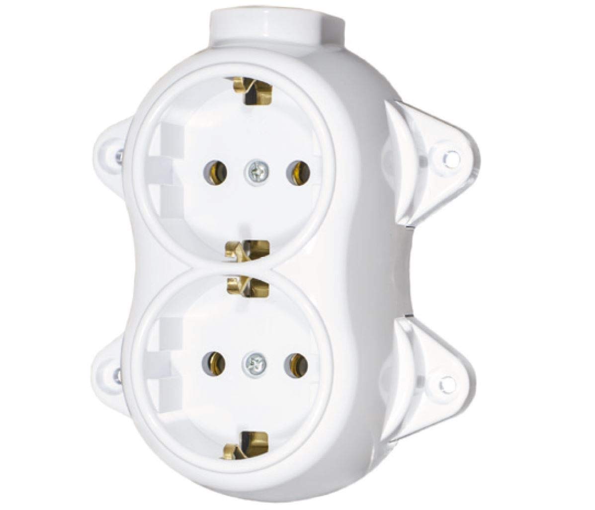 Surface-Mounted Vintage Socket Light Switch - Round Retro Toggle Switch Series (2-Way White) — image 1
