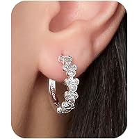 Amazon.com: PANDORA Sparkle and PANDORA Logo Hoop Earrings