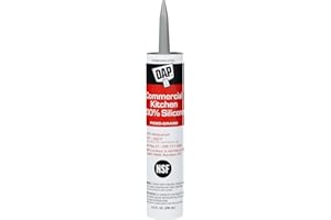DAP Commercial Kitchen 100% Silicone Sealant, Stainless Steel, 9.8 Oz (7079808660)