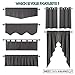 NICETOWN Grey Valances for Window - Farmhouse W52 x L18 inches Scalloped Pole Pocket Curtains Small Window Wave Drapes/Draperies for Kitchen/Home Decor, Living Room, Grey, 2 Pairs